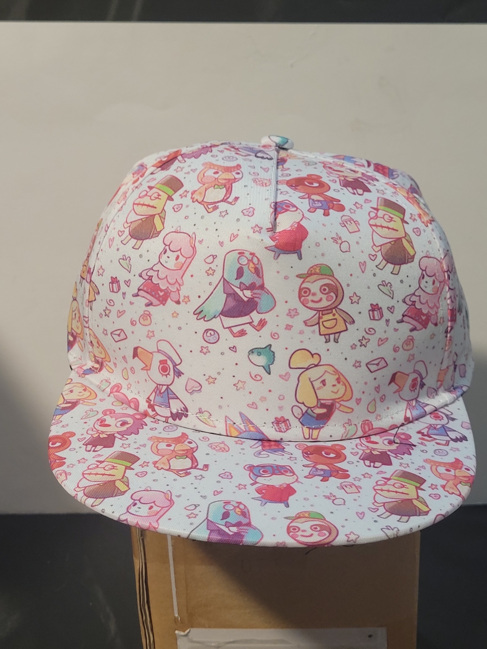 New Cute Cartoon Character Snapback Hat in Pastel Pink & Aqua